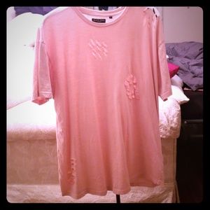 Pink short sleeve stylish shirt.